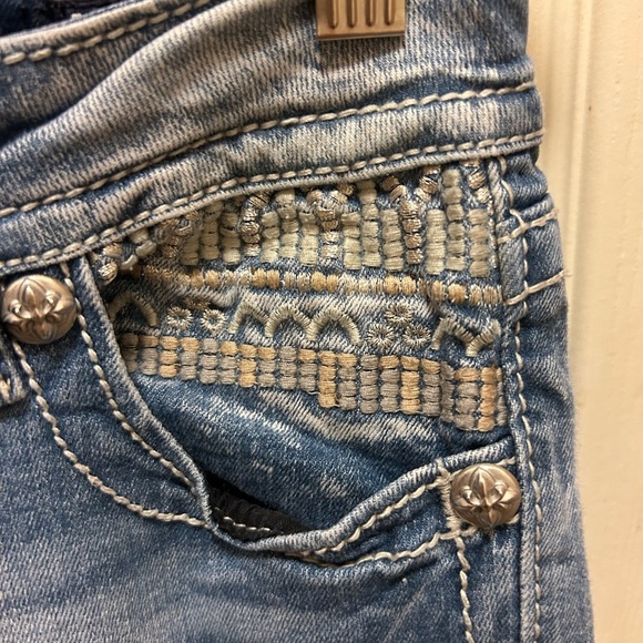 Miss Me Embellished Ankle Signature Cuffed Skinny Jeans Sz 27 - Picture 13 of 13